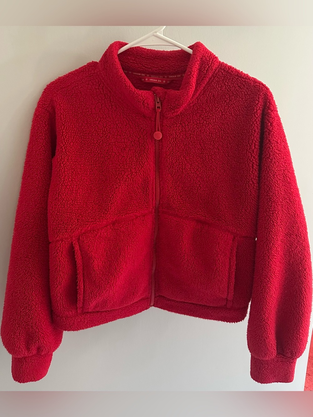 Athleta Girl So Toasty Tugga Sherpa Jacket – XL/14 – Candy Red
